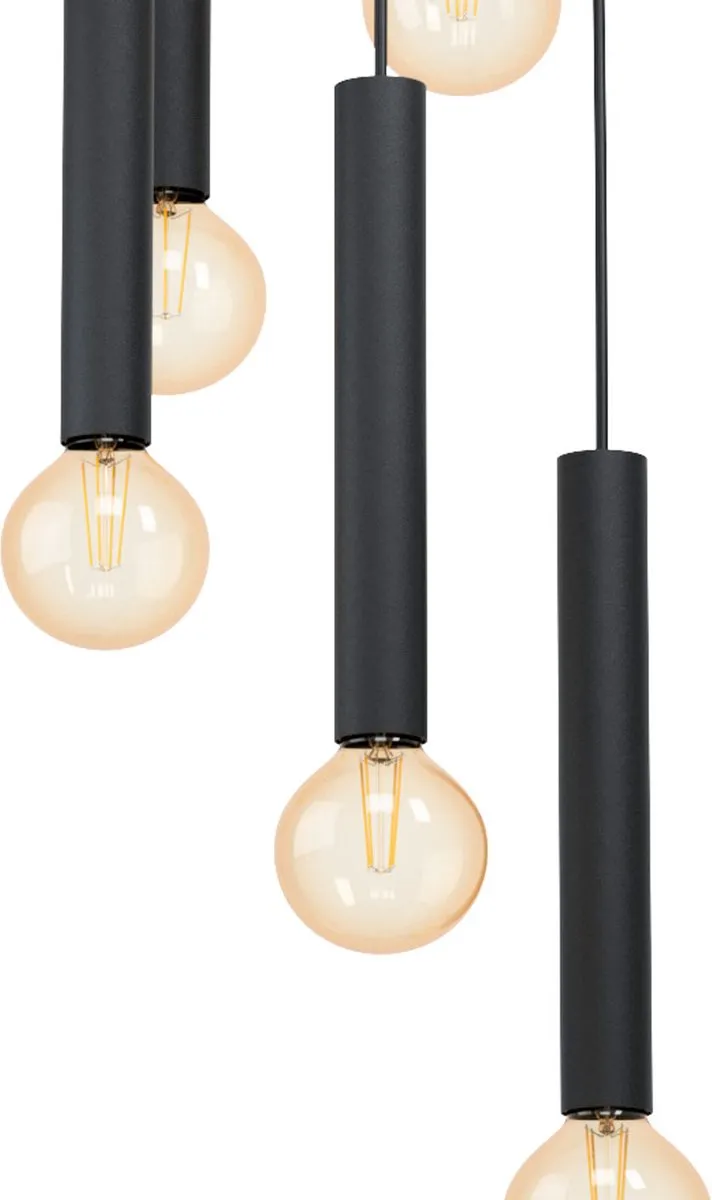 Eglo Cortenova Hanglamp E27 - 8 Lichtpunten - Ø35cm - Zwart