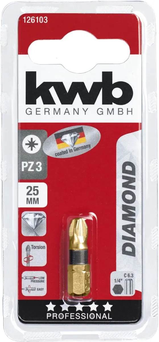 KWB Schroefbit PZ-3 25mm - 1 Stuk
