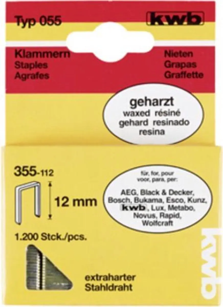 KWB Nieten Hard Type 055C 15mm - 1000 Stuks