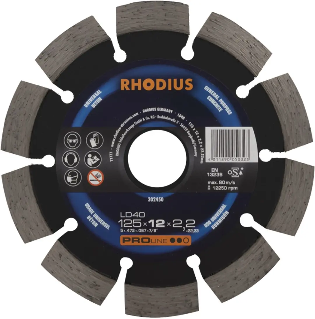 Rhodius Diamantdoorslijpschijf PROline LD40 125mm