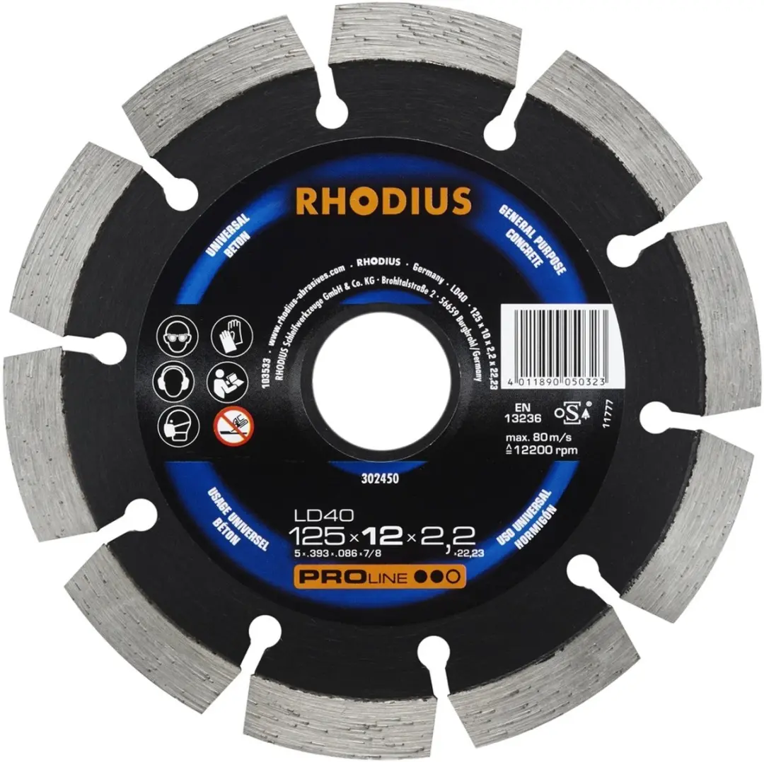 Rhodius Diamantdoorslijpschijf PROline LD40 125mm - Metaal