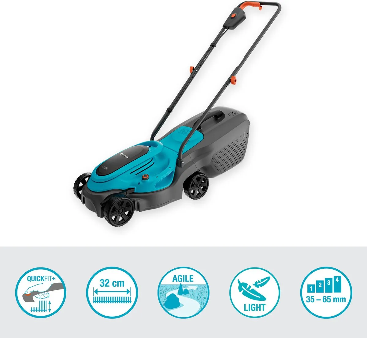 Gardena EasyMax 32/18V Grasmaaier Set - 4.0 Ah - 30L