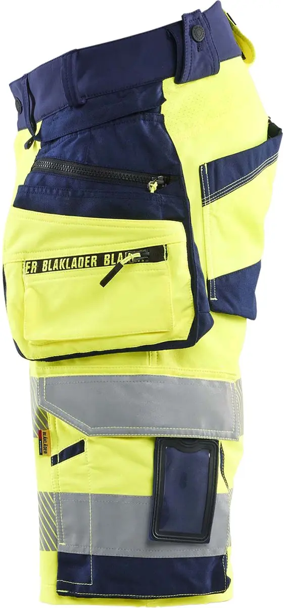 Blåkläder 4D Stretch Hoge Zichtbaarheid Shorts - Maat 52 - Geel