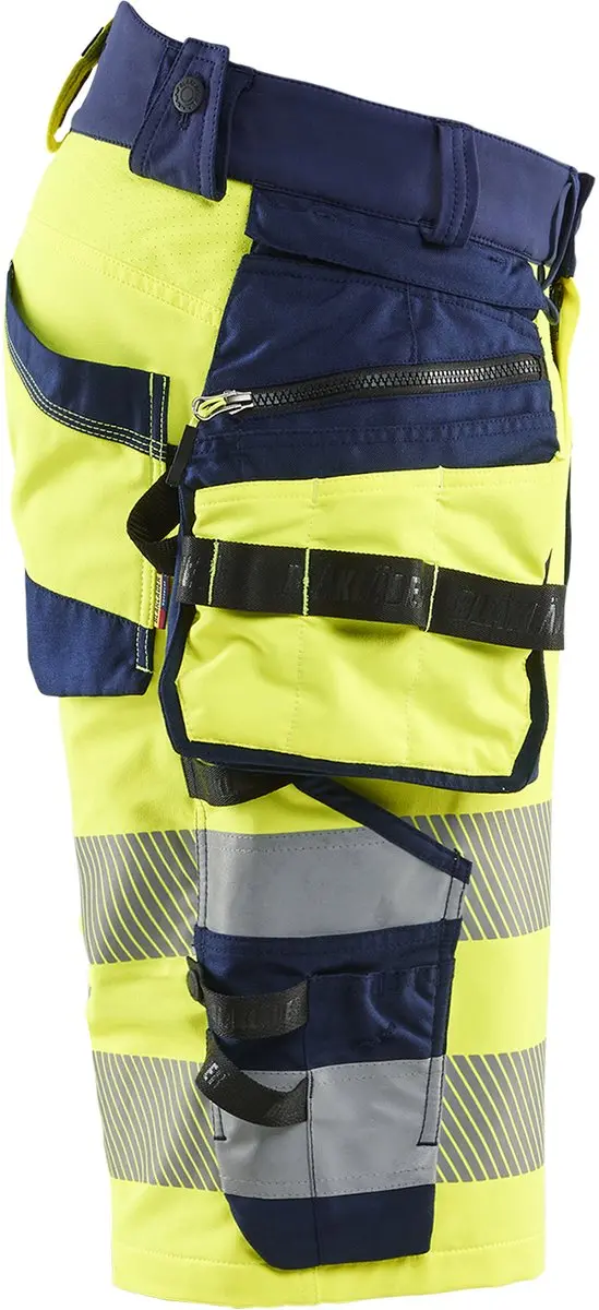 Blåkläder 4D Stretch Hoge Zichtbaarheid Shorts - Maat 52 - Geel