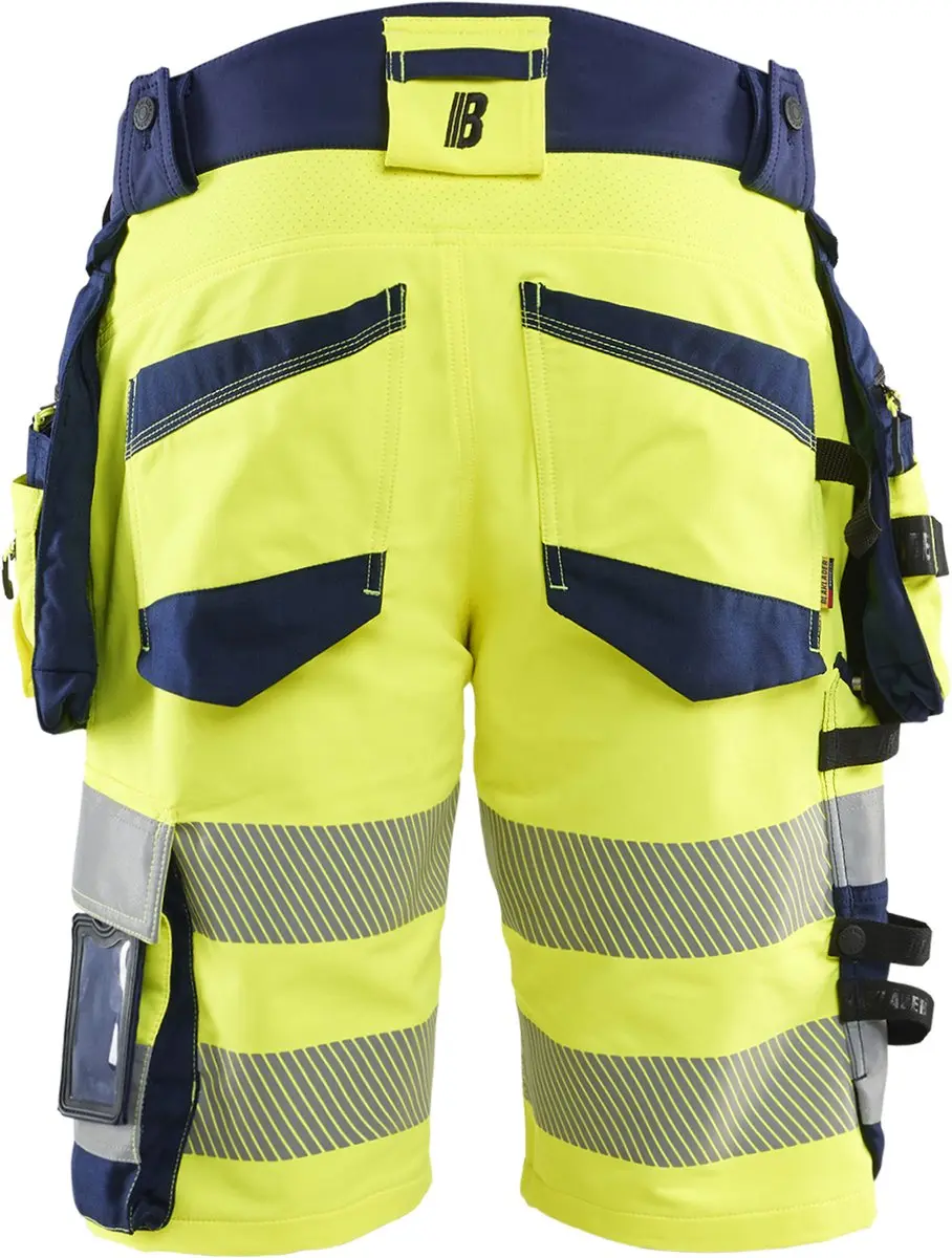 Blåkläder 4D Stretch Hoge Zichtbaarheid Shorts - Maat 52 - Geel