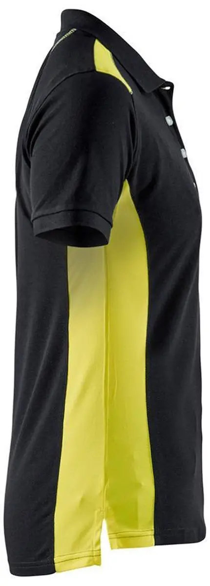Blåkläder Dames Poloshirt Piqué 3390-1050 - XXXL - Zwart/High Vis Geel