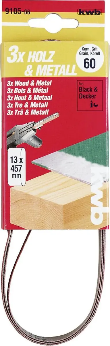 KWB Schuurbanden 3x 13x457mm K40