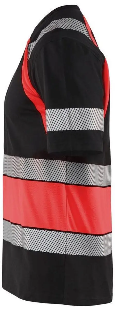 Blåkläder T-shirt High Vis 3421-1030 - M - Zwart/High Vis Rood
