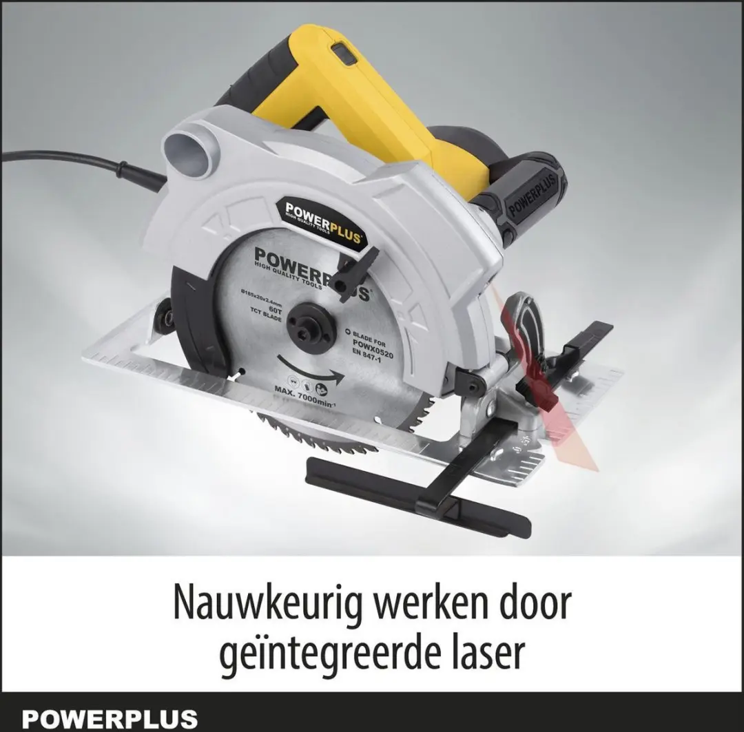 Powerplus POWX0520 Elektrische Cirkelzaag 1500W - Ø185mm