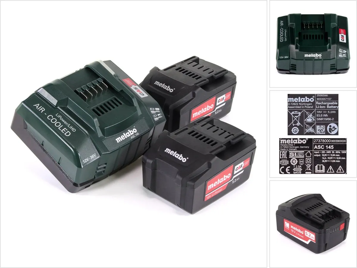 Metabo 18V Basis Accuset 5.2Ah