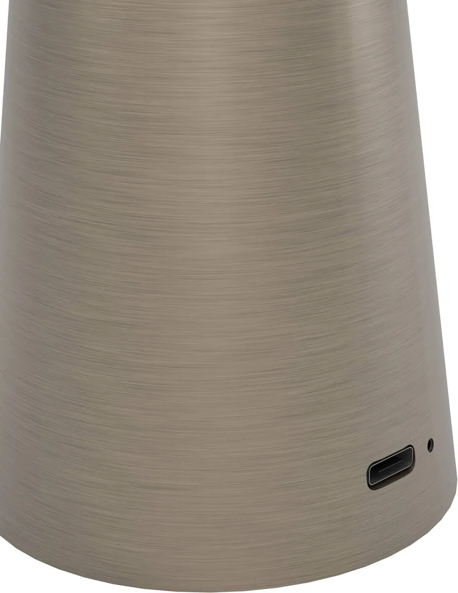 Eglo Piccola Oplaadbare Tafellamp - Donker Brons - 28 cm - Instelbaar Wit Licht