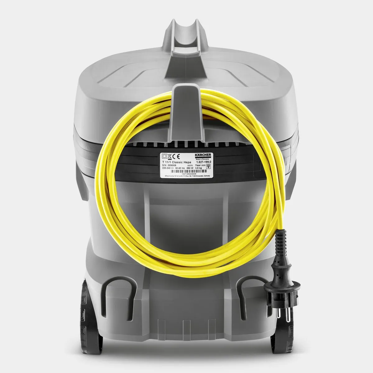 Kärcher T 11/1 Classic Stofzuiger 850W - 11L - Zwart/Grijs/Geel - afbeelding 6 van 6