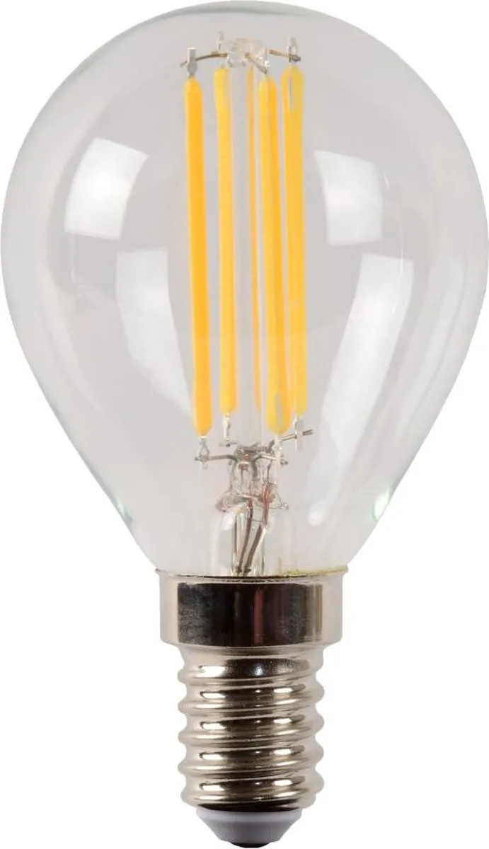 Lucide P45 LED Filamentlamp E14 4W 2700K - Ø4,5cm Transparant - afbeelding 6 van 6