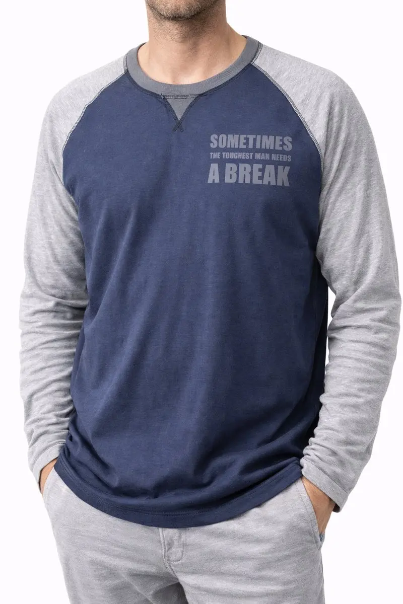 Herock Werkshirt Lange Mouw Heren - Blauw/Grijs XL