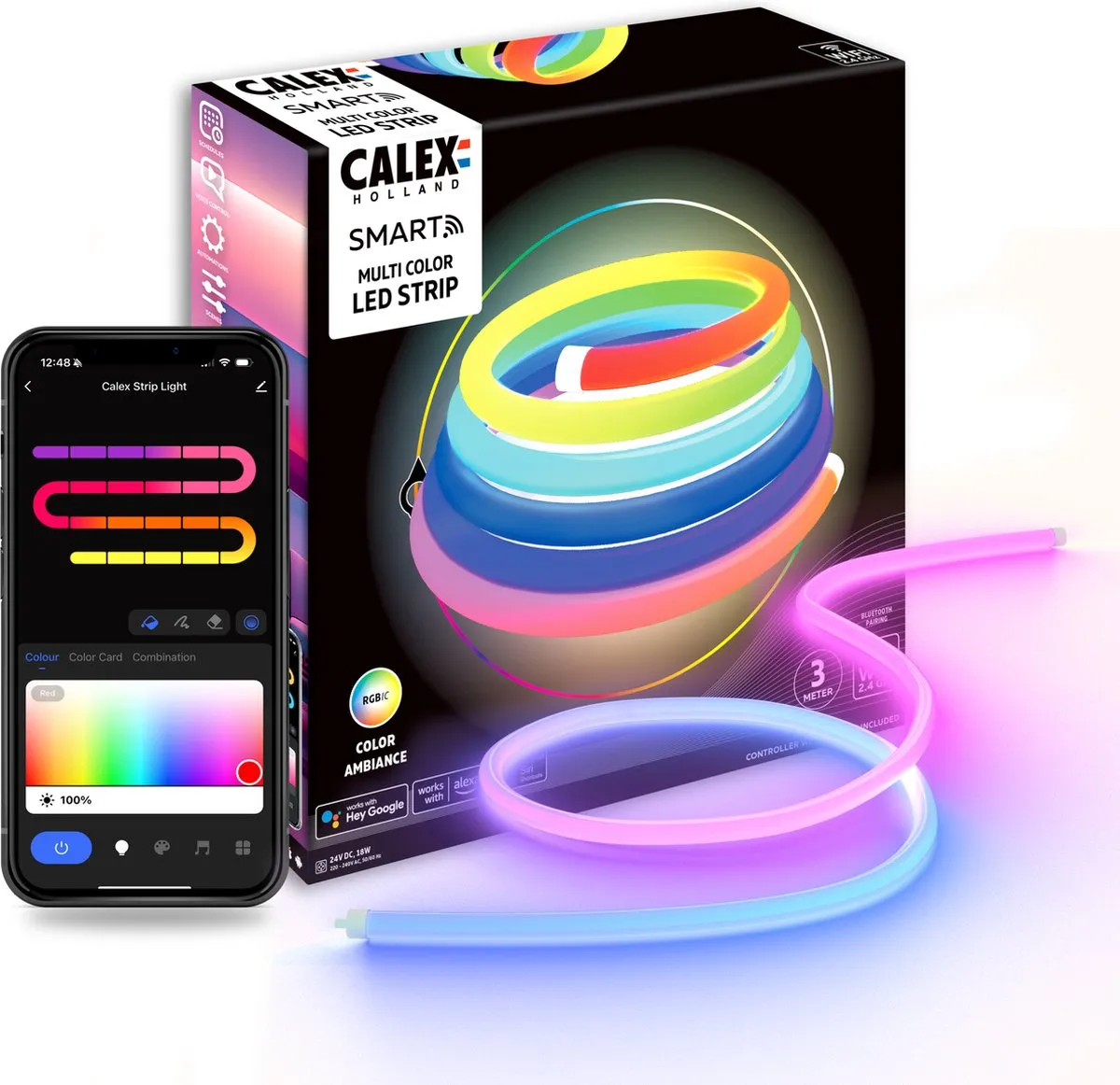 Calex Smart Neon Tube 360° RGBIC LED Strip