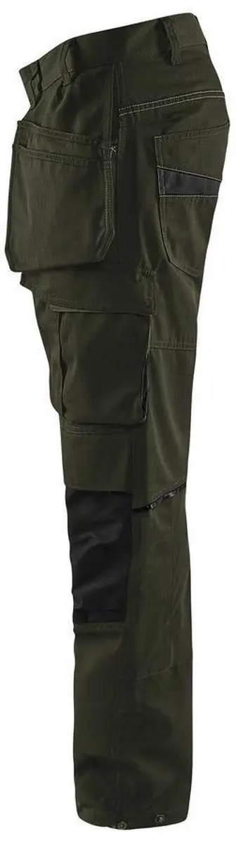 Blåkläder Service Werkbroek 1496-1330 - Stretch - C152 - Groen/Zwart - afbeelding 6 van 6