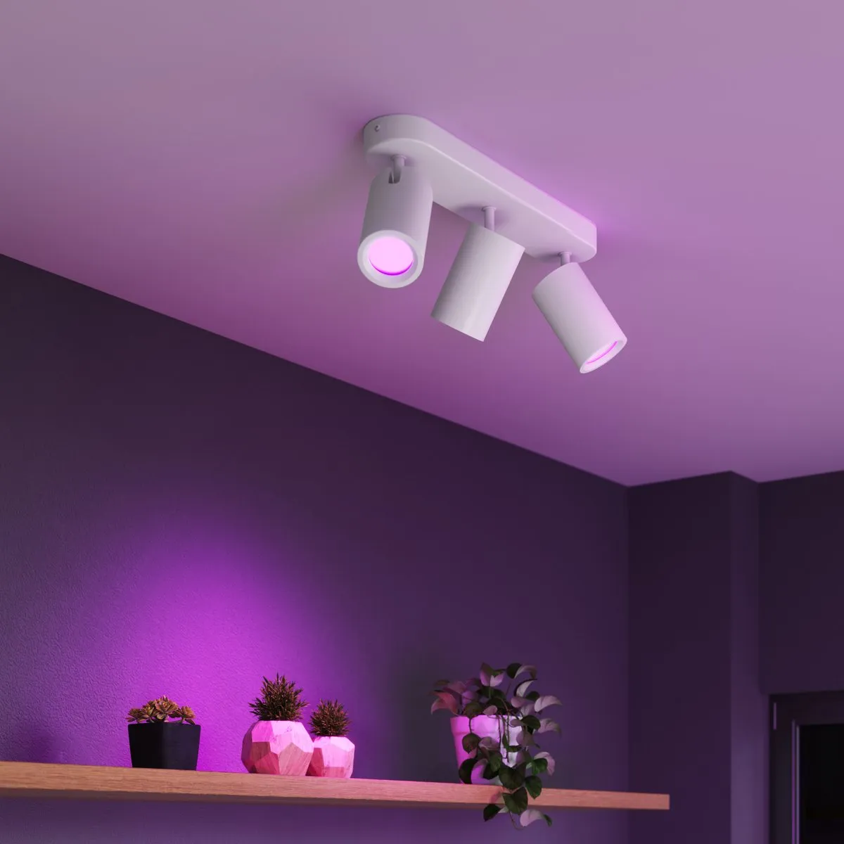 Calex Smart Plafondlamp 3-Lichts RGBW 2200K - Wit