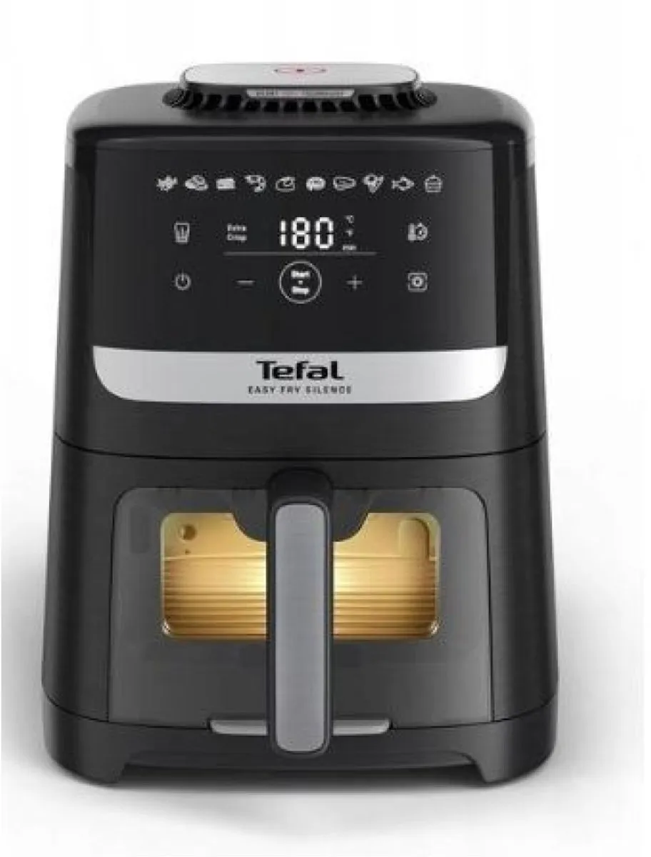 Tefal Easy Fry Silence EY5568 Airfryer 5L - 1500W - Zwart/Roestvrijstaal