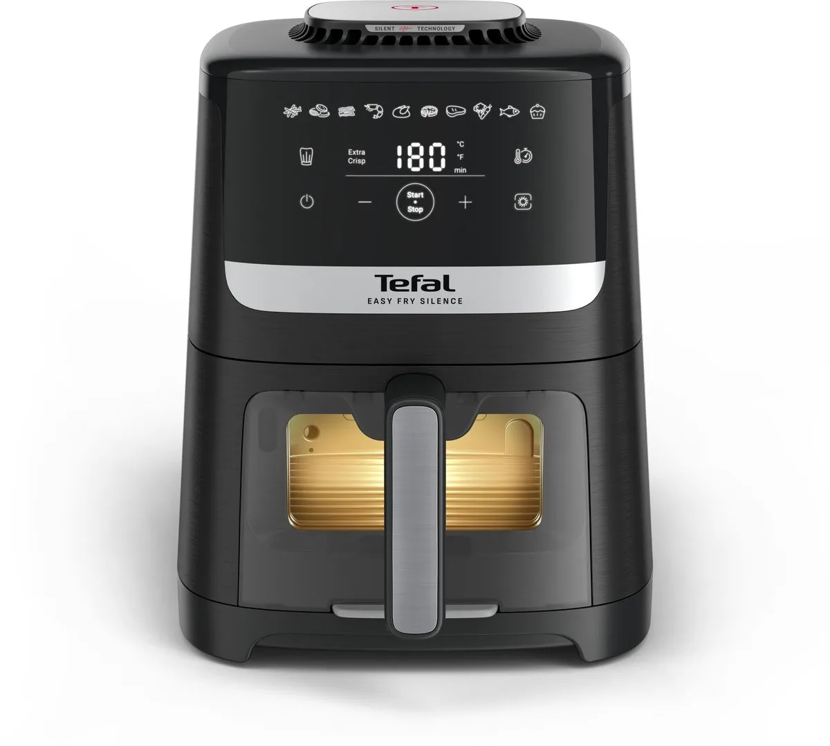 Tefal Easy Fry Silence EY5568 Airfryer 5L - 1500W - Zwart/Roestvrijstaal