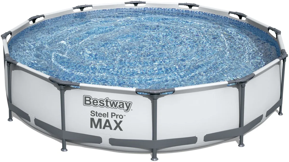 Bestway Steel Pro MAX Zwembad 366x76cm - 6473L Grijs/Zilver