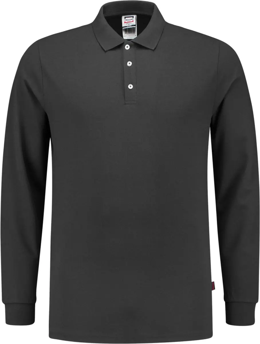 Tricorp 201017 Poloshirt Lange Mouw - Donkergrijs L