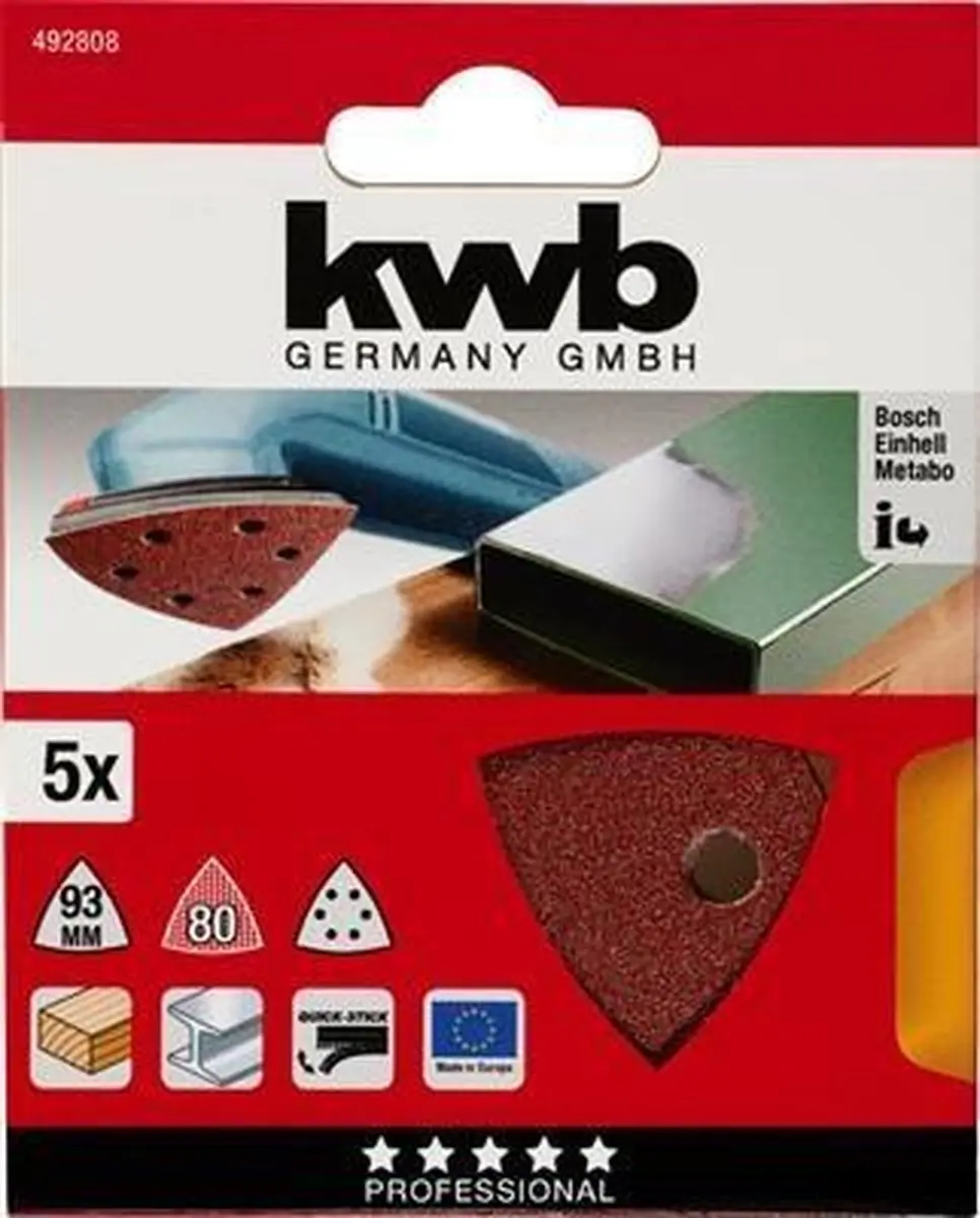 KWB Schuurschijf Delta 93x93mm Korrel 80