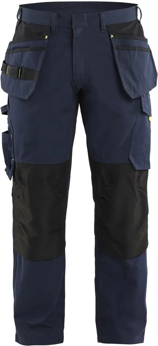 Blåkläder Service Werkbroek 1496-1330 - Stretch - Maat 50 - Marineblauw/Geel