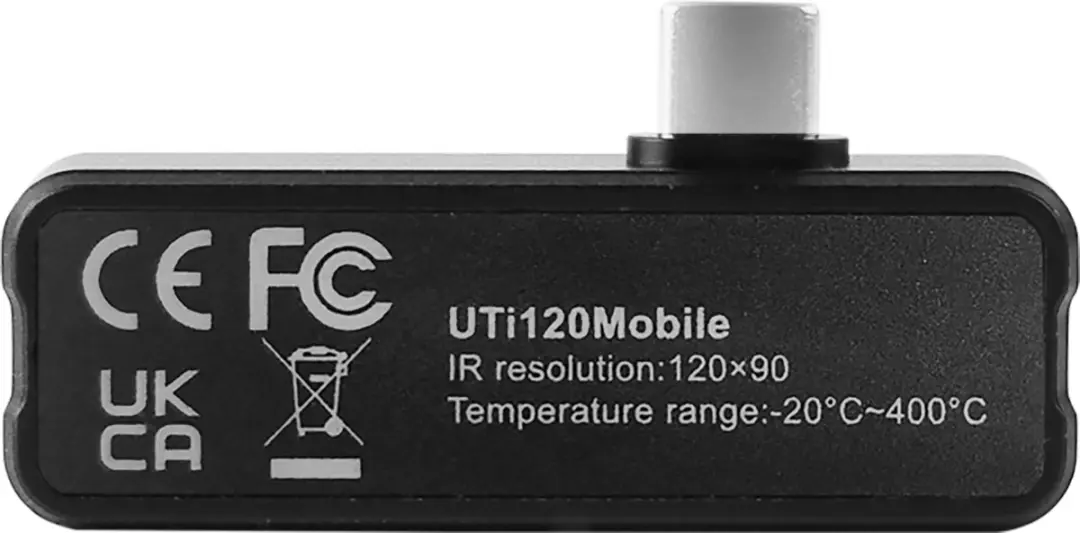 UNI-T UTi120Mobile Warmtebeeldcamera - Smartphone - Zwart