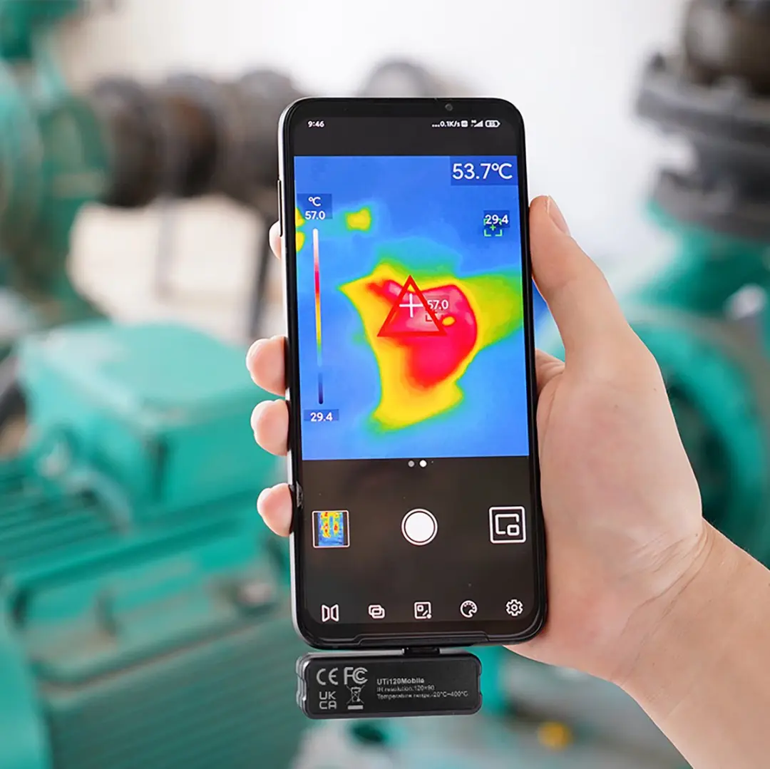 UNI-T UTi120Mobile Warmtebeeldcamera - Smartphone - Zwart