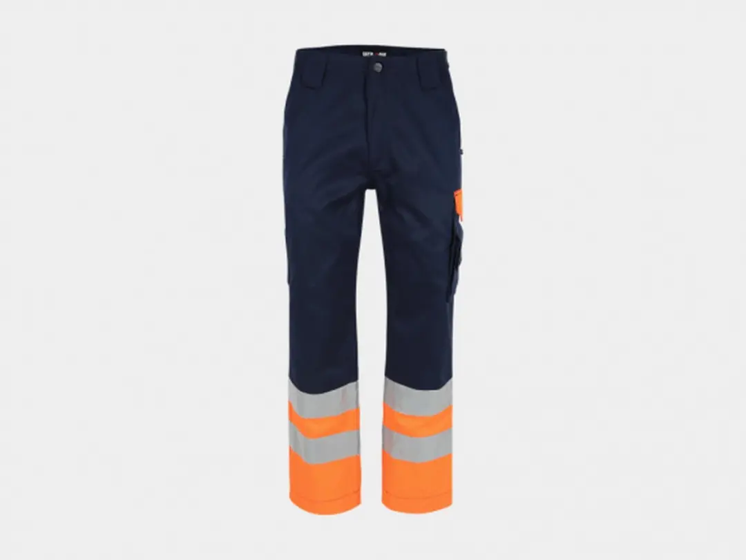 Herock Olympus High Viz Veiligheidsbroek HV 1602 - 42 - Marine/Fluor Oranje