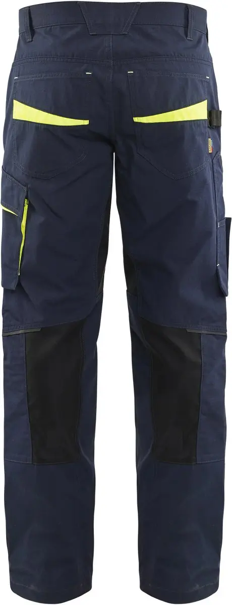 Blåkläder Service Werkbroek 1495-1330 - 156 - Marineblauw/Geel