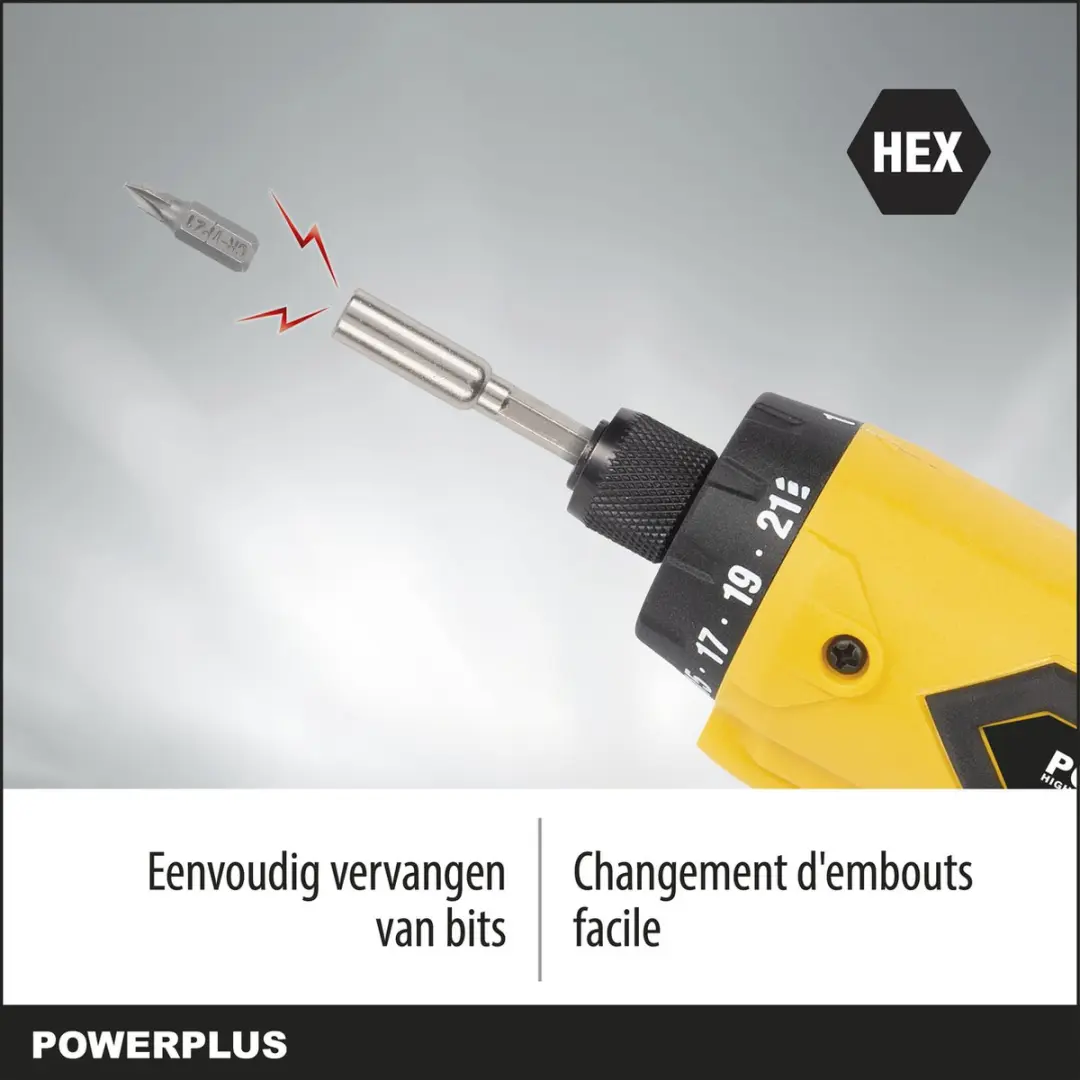 Powerplus POWX00410 Accu Schroevendraaier 8V - 7Nm - 2x1300mAh