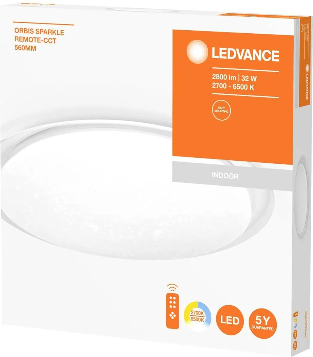 LEDVANCE Orbis Sparkle 560 Wandlamp 32W - Wit - 3600lm