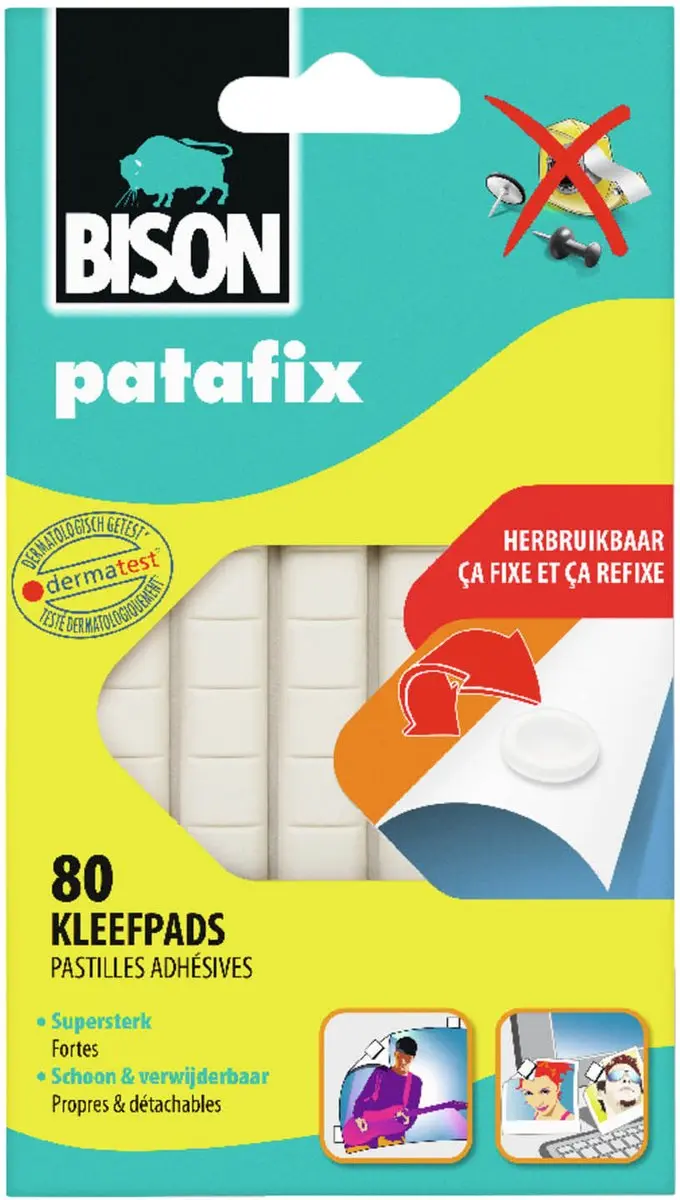 Bison Patafix Kleefpads Wit
