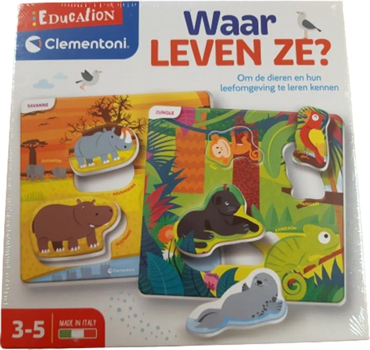 Clementoni Leerspel Waar Leven Ze? 87899834