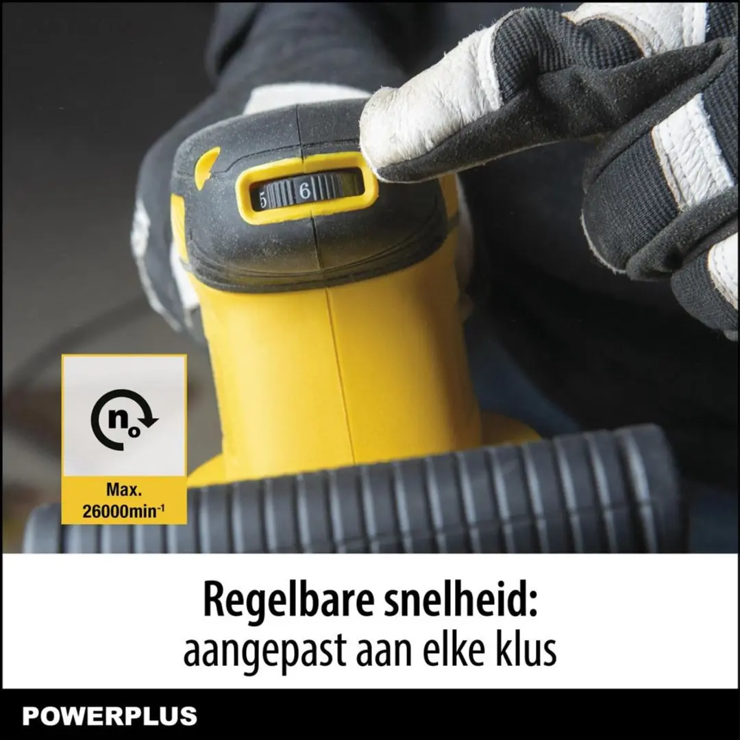 Powerplus POWX04010 Vlakschuurmachine - 260W - 24.000 min⁻¹ - 6 Schuurvellen - afbeelding 6 van 6