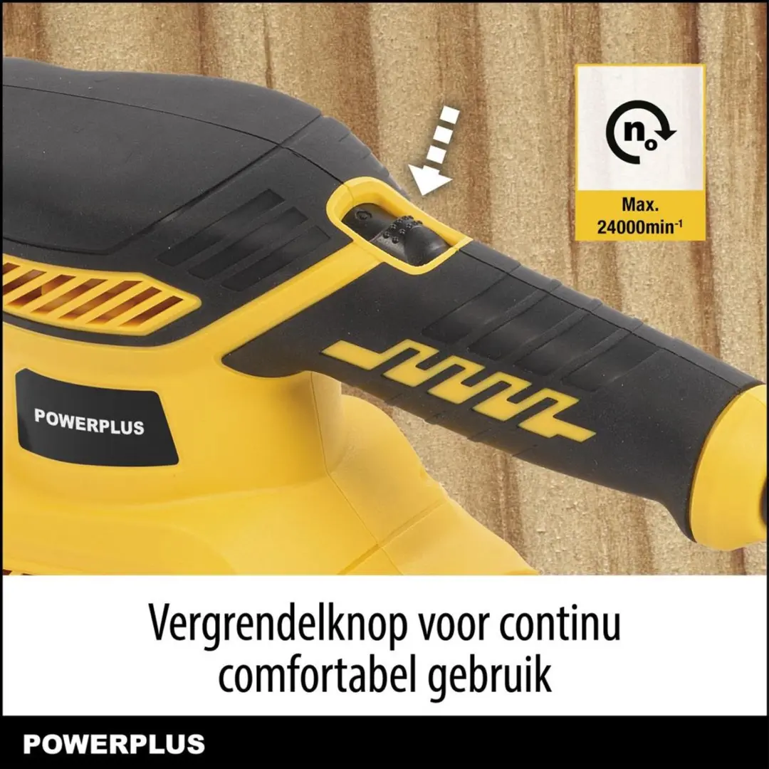 Powerplus POWX04010 Vlakschuurmachine - 260W - 24.000 min⁻¹ - 6 Schuurvellen