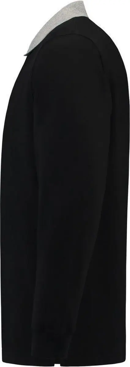 Tricorp Polo Sweater Contrast 301006 - Zwart/Grijs XL