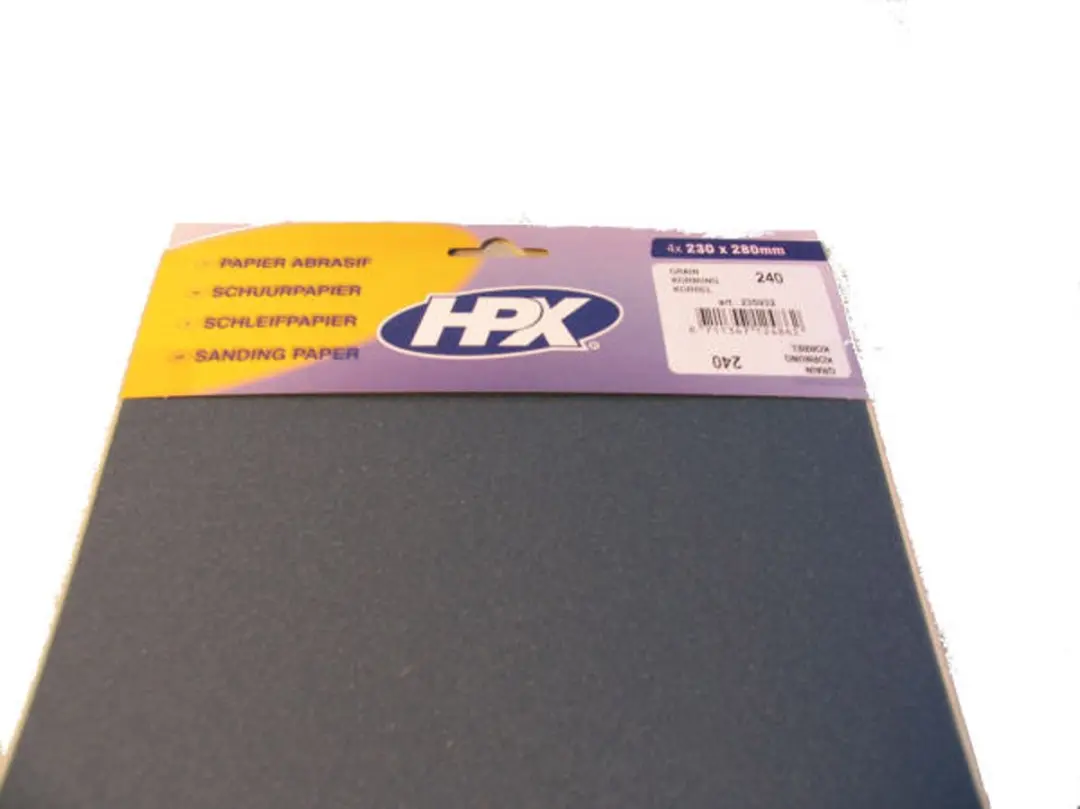 HPX Waterproof Schuurpapier P400 - 4 Stuks