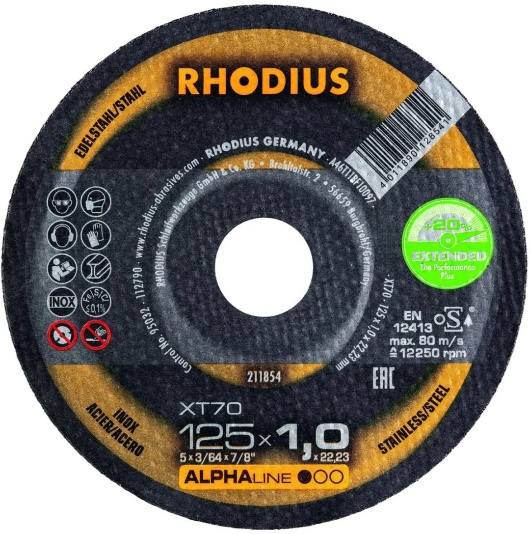 Rhodius ALPHALine I XT70 Doorslijpschijf 125mm - 25 Stuks