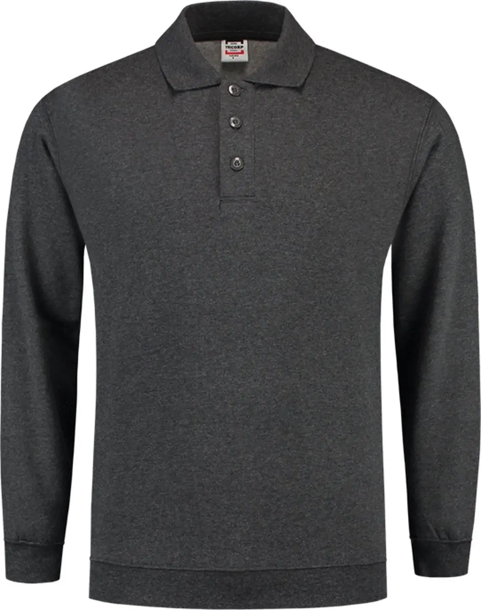 Tricorp Casual Polo/Sweater Boord 301005 - M - Donkergrijs