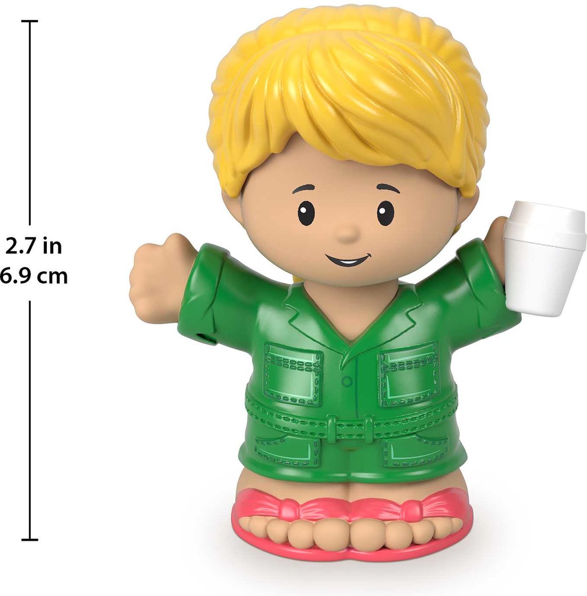 Fisher-Price Little People Woman with Coffee Cup, 1 jaar, Meerkleurig