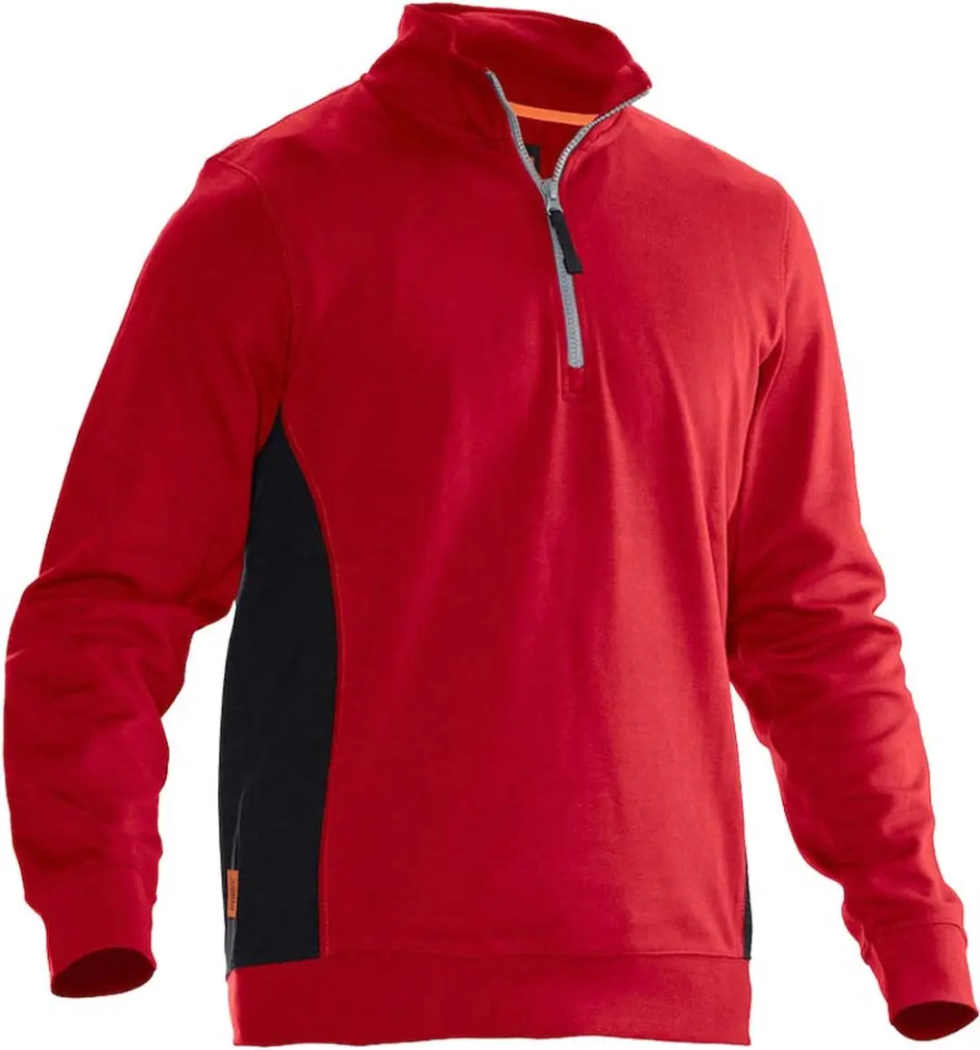 Jobman 5401 Halfzip Sweatshirt - Wit/zwart L - afbeelding 6 van 6