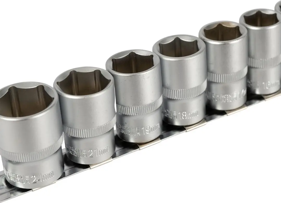 Hyundai Dopsleutelset 10-delig 1/2" - CrV - Zilver/Blauw/Zwart