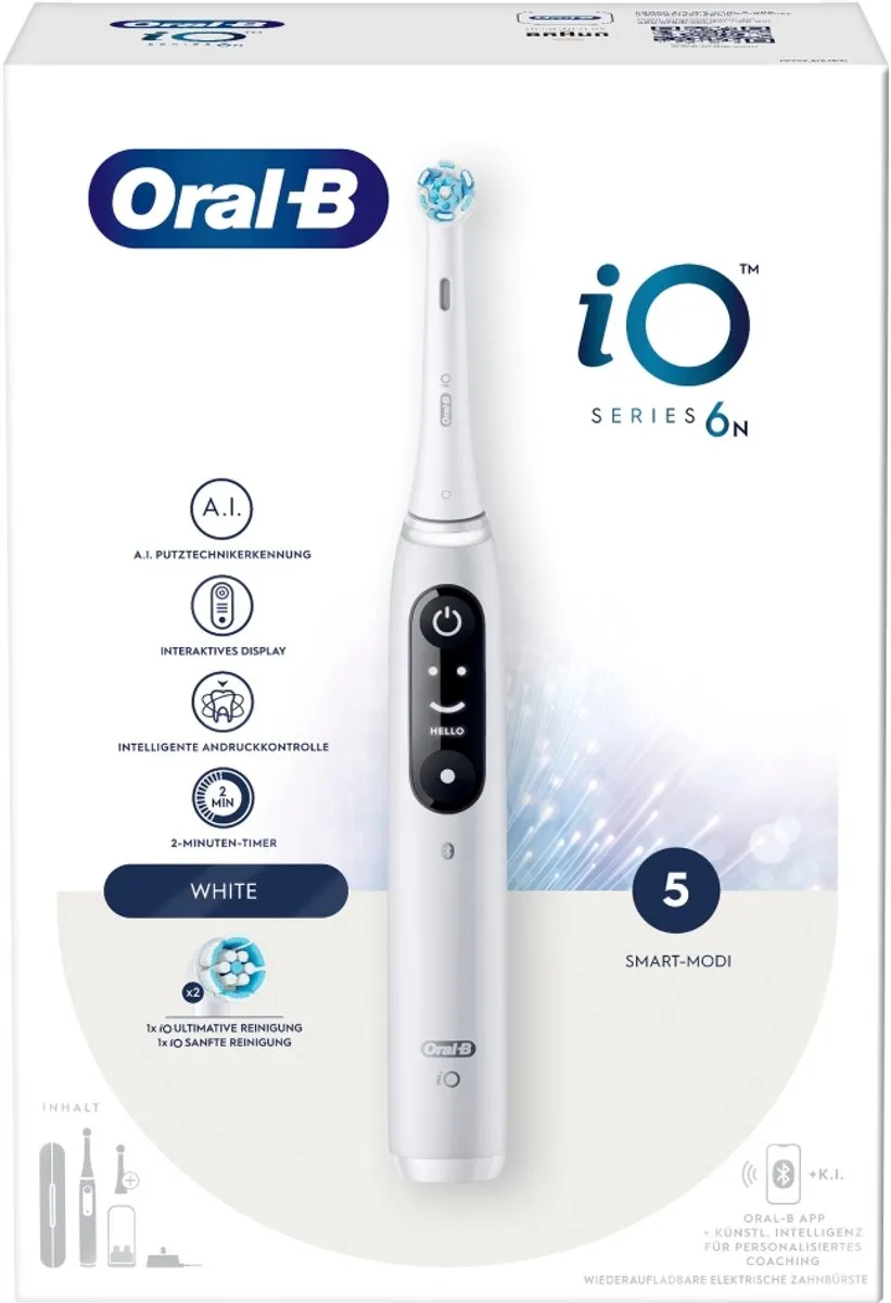 Oral-B iO Series 6 White - 5 Snelheden - 2 Borstels - afbeelding 6 van 6