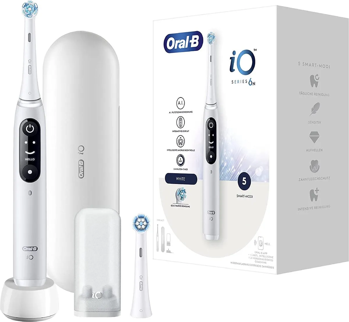Oral-B iO Series 6 White - 5 Snelheden - 2 Borstels