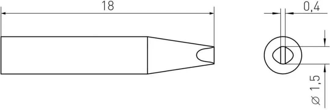 Weller RTM 015 S Soldeerpunt Beitelvorm T0054460499N