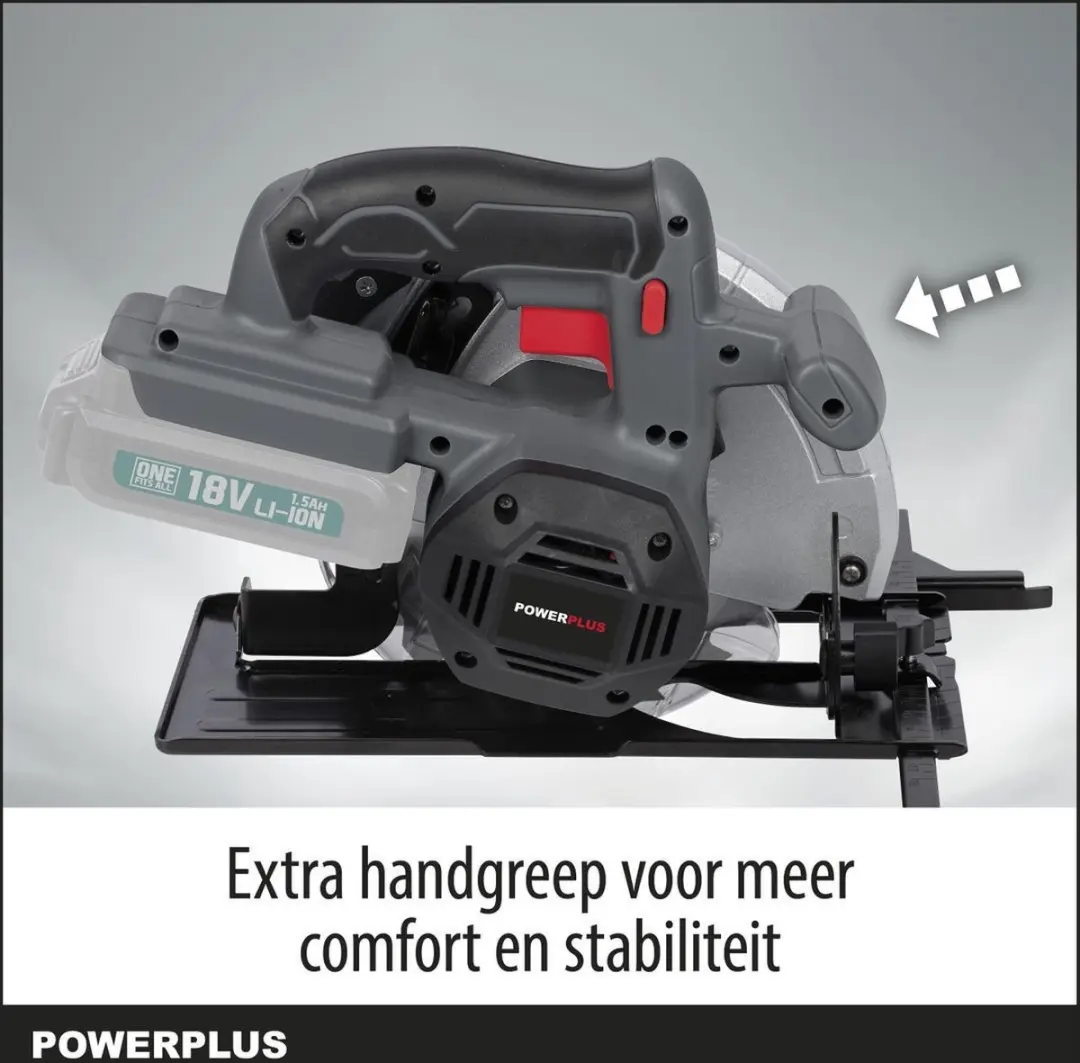 Powerplus POWEB2520 Accu Cirkelzaag 18V - Ø165mm - afbeelding 6 van 6