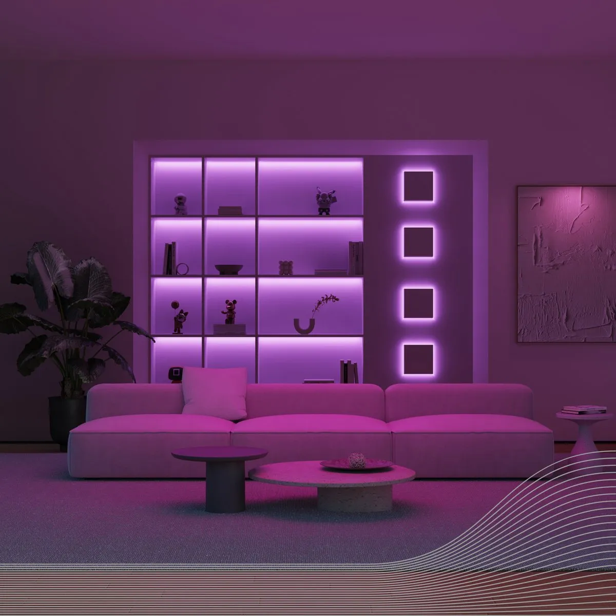 Calex Vista LED Strip 2m RGBIC - 2700K - Wit
