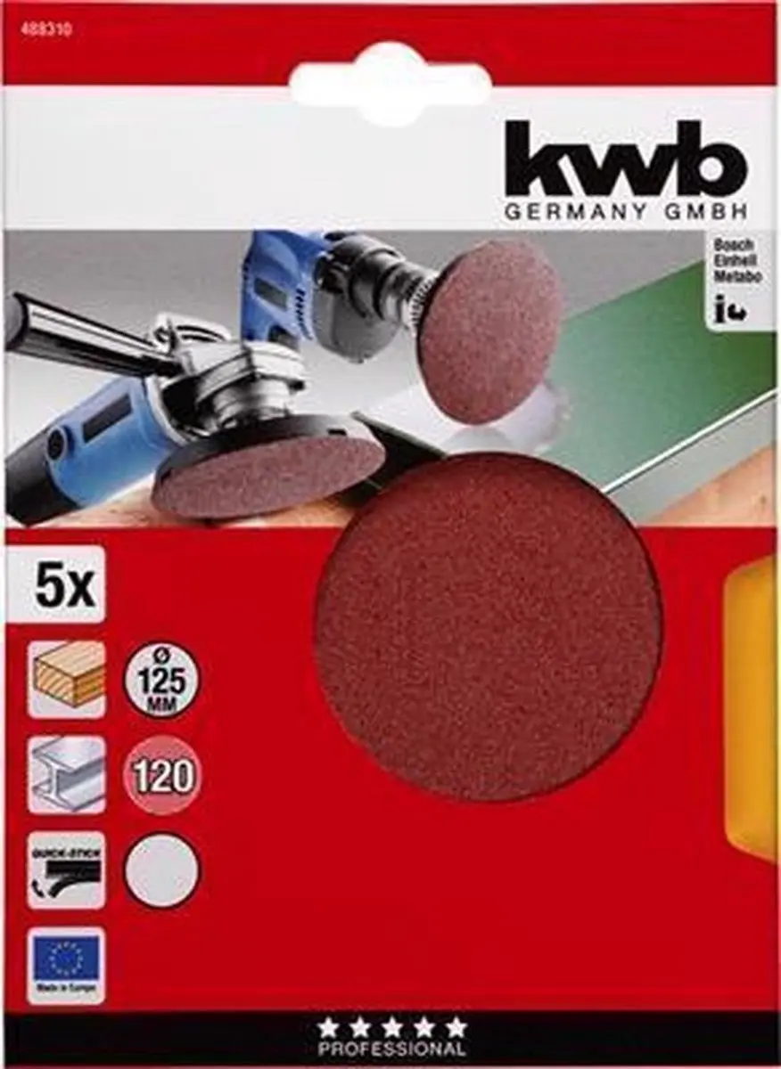 KWB Schuurschijf Ø125mm Korrel 120